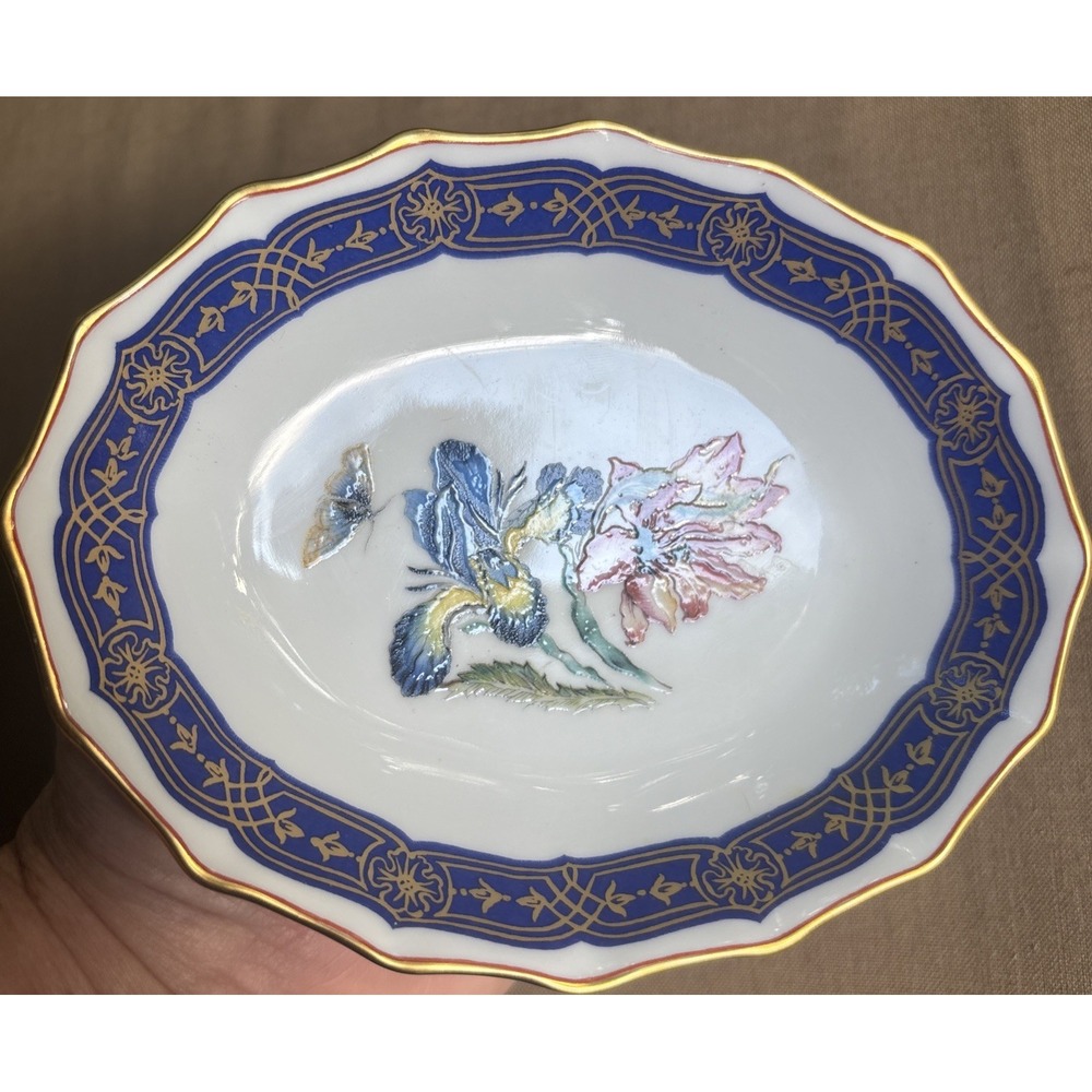 Mottahedeh The Merian Service Porcelain Oval Jewelry Trinket Dish Portugal - Picture 12 of 12